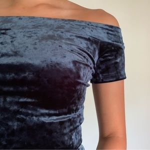 Velvet off the shoulder